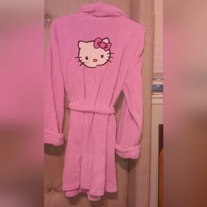 Vintage Hello Kitty Pink Fleece Robe - Size XL - 2007 Sanrio Licensed by AGE Gro